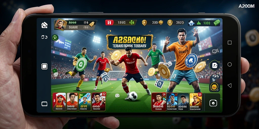 Tampilan screenshot utama A200M menampilkan fitur sportsbook yang menarik.