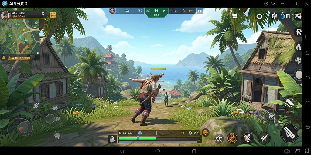 Tampilan gameplay mengasyikkan di dunia terbuka API5000.