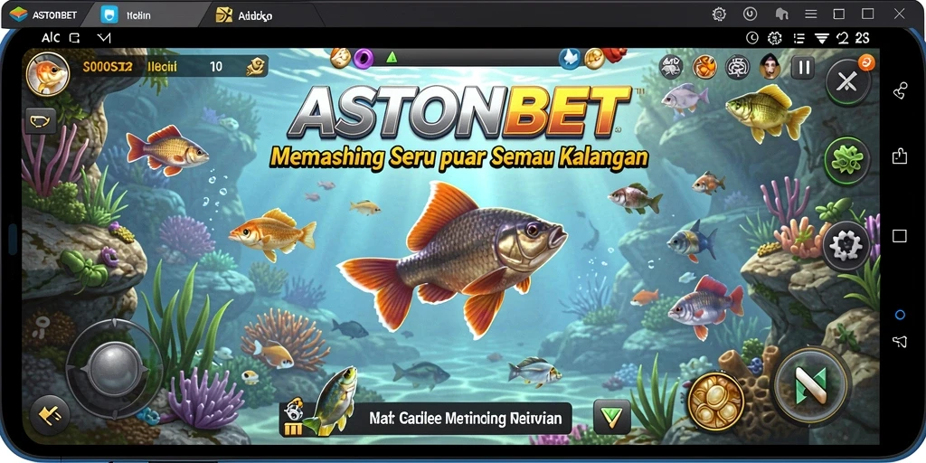 Gameplay seru ASTONBET dengan aktivitas memancing yang mengasyikkan.