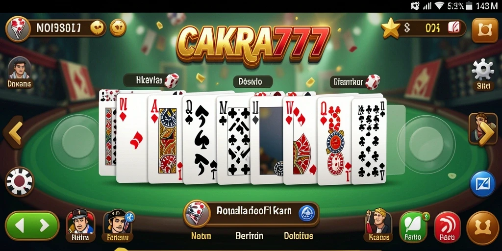 Screenshot utama CAKRA777 menampilkan gameplay seru Domino.