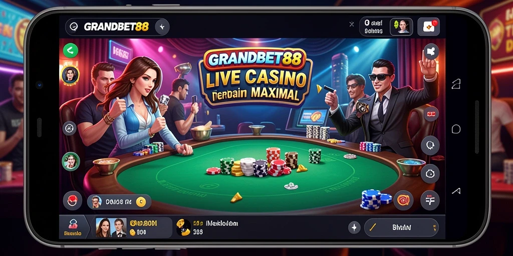Tampilan menarik dan interaksi langsung dalam permainan Live Casino.