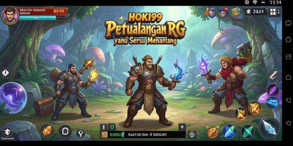 Tampilan gameplay HOKI99 yang menegangkan dalam pertempuran RPG.