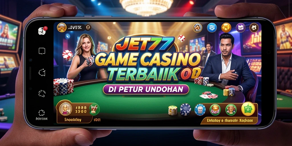 Tampilan gameplay JET77 yang mengasyikkan dengan dealer langsung.