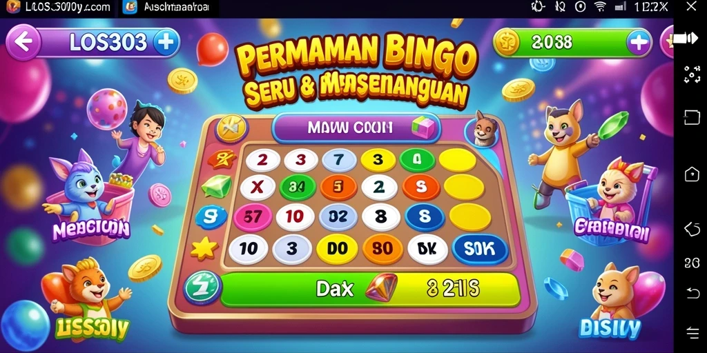 Tampilan gameplay Bingo yang seru dan interaktif di LOS303.