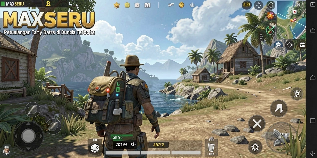 Gameplay seru di dunia terbuka MAXSERU dengan berbagai petualangan.