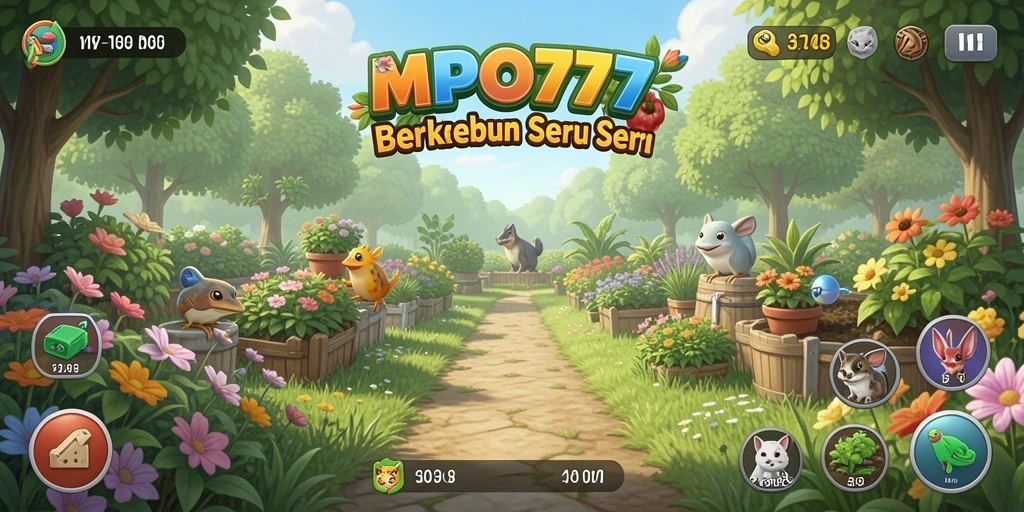Tampilan gameplay menarik saat berkebun di MPO777.