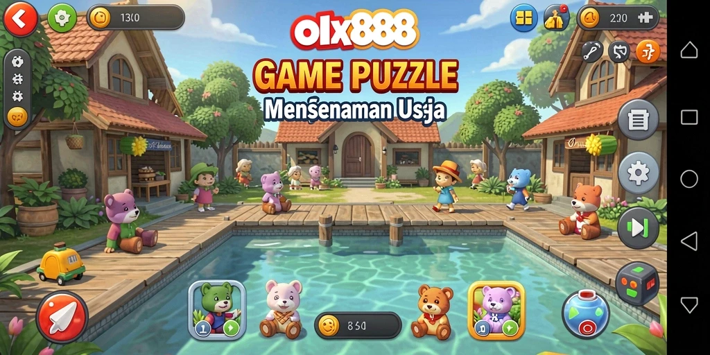 Screenshot gameplay OLX888 yang menampilkan tantangan puzzle yang menarik.