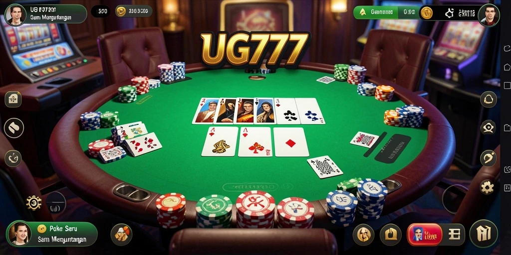 Tampilan menarik dari permainan Poker di UG777.